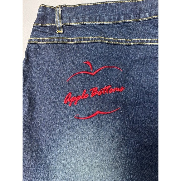 Apple Bottoms Pants - VTG Y2K Apple Bottoms Women's Denim Capris Cropped Jeans Embroidered Size 20W